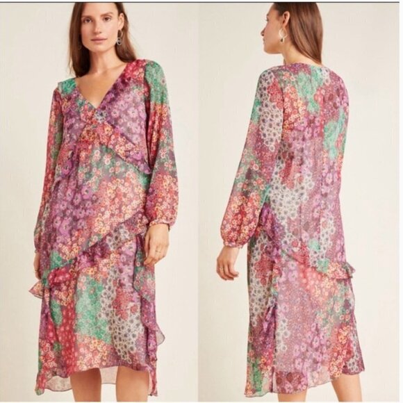 Anthropologie Dresses & Skirts - Anthropologie Maeve Sirena Ruffled Tunic Dress NWOT MP JB
